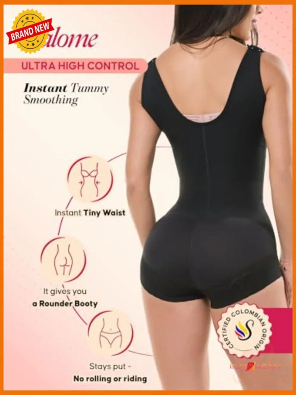 Butt Lifter Shapewear Bodysuit Post-Surgery Tummy Control Faja Panty Open Bust